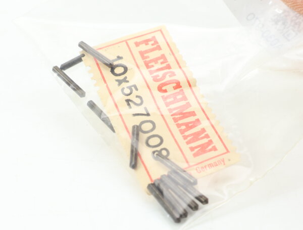 E1641 Fleischmann N 527008 Ersatzteil 10x Achse L=10,5 Spitzachse - schwarz