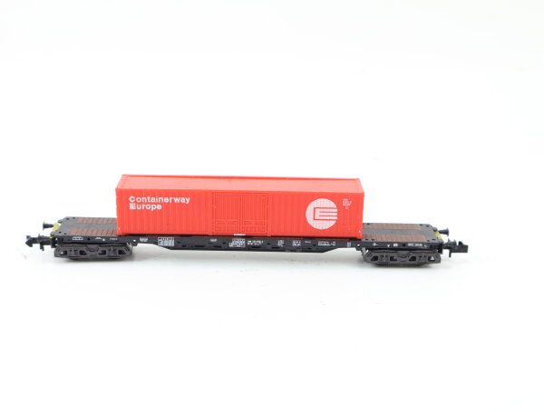 Minitrix N 3511 Güterwagen Flachwagen mit Ladung 434 0 158-3 DB