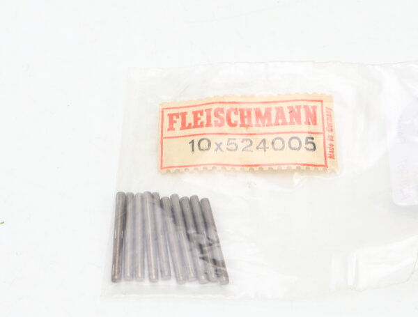 E1641 Fleischmann H0 524005 Ersatzteil 10x Achse mittig gekerbt f Zahnrad 20 mm