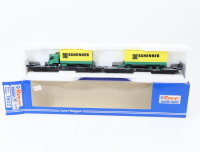 Roco H0 1902 Güterwagen Huckepackwagen mit LKW...
