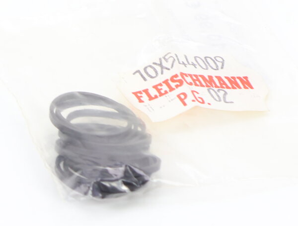 E1641 Fleischmann H0 544009 Ersatzteil 10x Haftreifen D= 16,4 mm B=1,3 mm