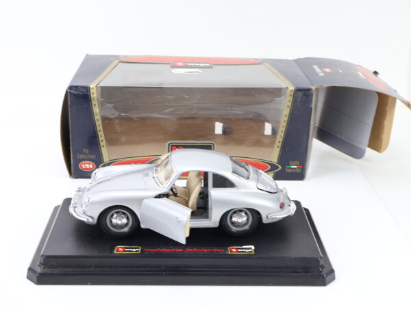 Bburago Modellauto PKW Porsche 356B Coupé 1961 silber OVP 1:24