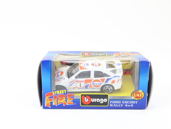 Bburago Modellauto PKW Ford Escort Rally 4X4 "Gulf" OVP 1:43