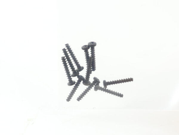 E1641 Fleischmann N 713309 Ersatzteil 10x Blechschraube M1,8x9,5 mm - schwarz