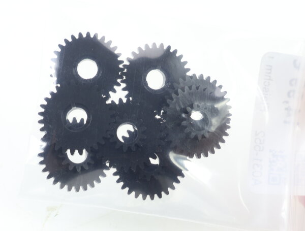 E1641 Fleischmann H0 564102 Ersatzteil 9x Zahnrad Z=13/28 M0,5 - schwarz