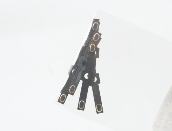 E1641 Fleischmann H0 614946 Ersatzteil 7x Blatt-Kontaktfeder L=28!10 mm