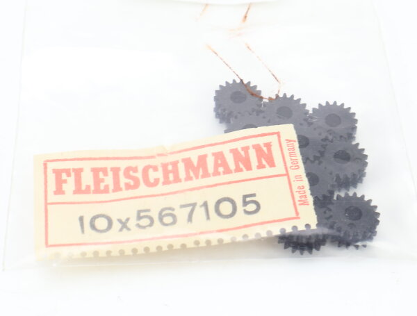 E1641 Fleischmann N 567105 Ersatzteil 10x ZAHNRAD Z!18/18 SCHWARZ