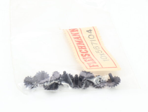 E1641 Fleischmann N 567104 Ersatzteil 10x Zahnrad Z=16 M0!4 - schwarz