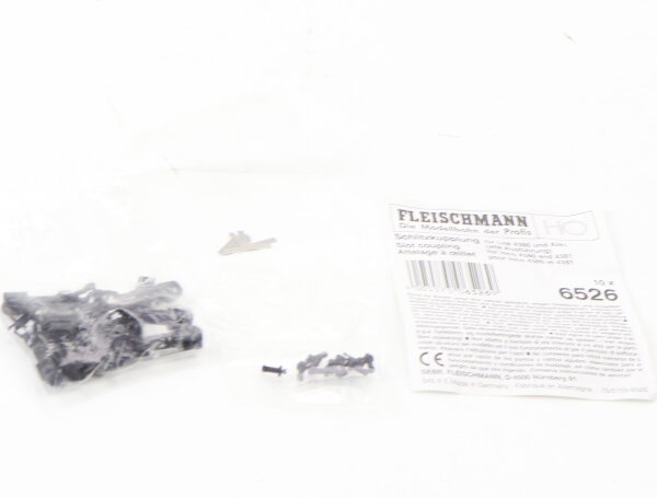 E1641 Fleischmann H0 6526 10x Kupplung Schlitzkupplung mit Splint und Feder