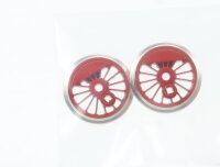 E1641 Fleischmann H0 514207 Ersatzteil 2x Treibrad M. Z.O.N. Iso rot