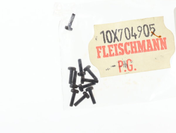 E1641 Fleischmann H0 704905 Ersatzteil 10x LINSENSCHRAUBE M.KREUZSCHLITZ