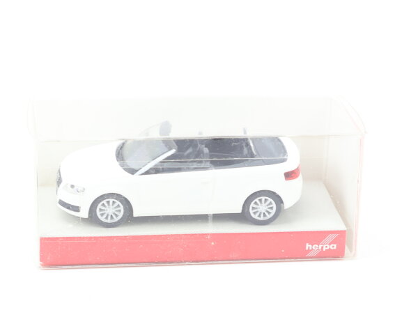 Herpa H0 023993 Modellauto PKW Audi A3 Cabrio weiß 1:87