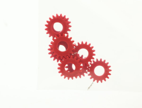 E1641 Fleischmann H0 564118 Ersatzteil 9x ZAHNRAD Z!18 ROT