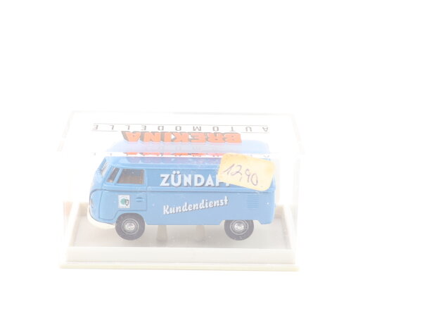 Brekina H0 32008 Modellauto Transporter VW T1a Kasten Zündapp blau 1:87