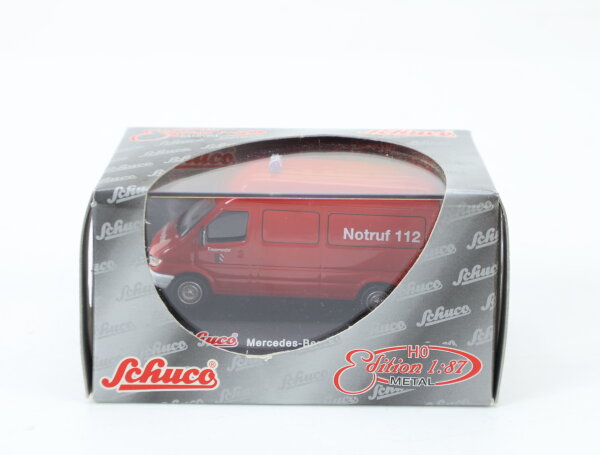 Schuco H0 Modellauto Transporter Mercedes-Benz Sprinter Notruf 112 rot 1:87