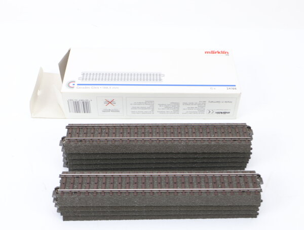 Märklin H0 24188 9x Gleismaterial C-Gleis gerade / 188,3 mm Schienen OVP