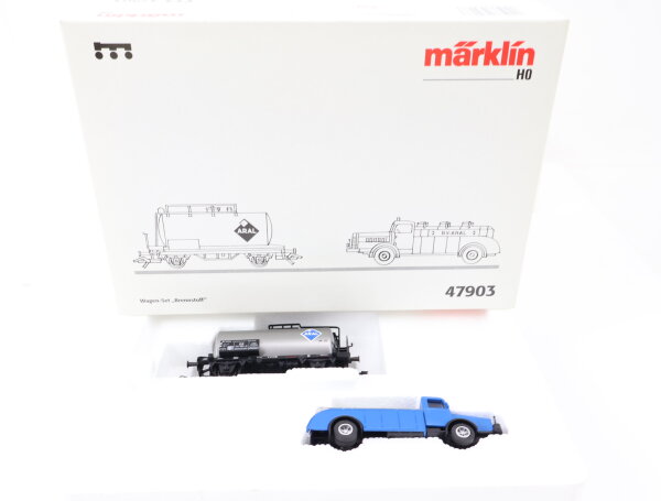 Märklin H0 47903 Güterwagen Kesselwagen "ARAL" mit "BV-ARAL" Tankwagen / NEM OVP