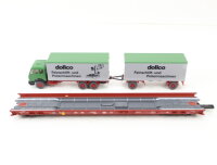 Fleischmann H0 5273 Güterwagen Niederflurwagen rollende Landstraße 063-5 DB  OVP