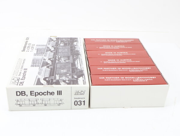 Klein Modellbahn M+D H0 031 Güterwagenset 6-tlg. Autotransportwagen DB / NEM