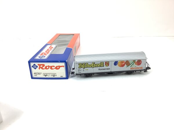 Roco H0 46397 Güterwagen Schiebewandwagen Migros Bischofszell SBB / AC NEM OVP