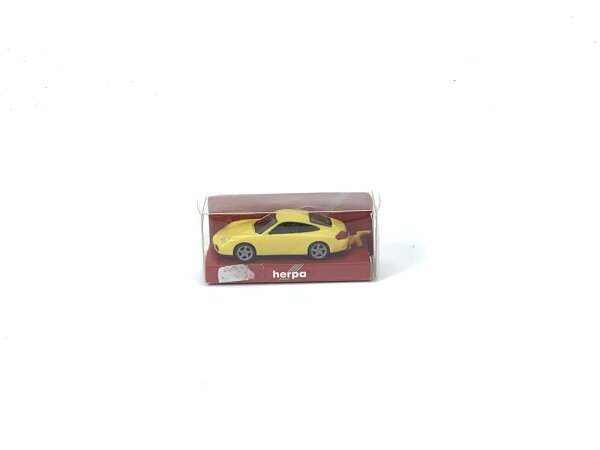 Herpa H0 023047 Modellauto PKW Porsche 911 C4 gelb 1:87