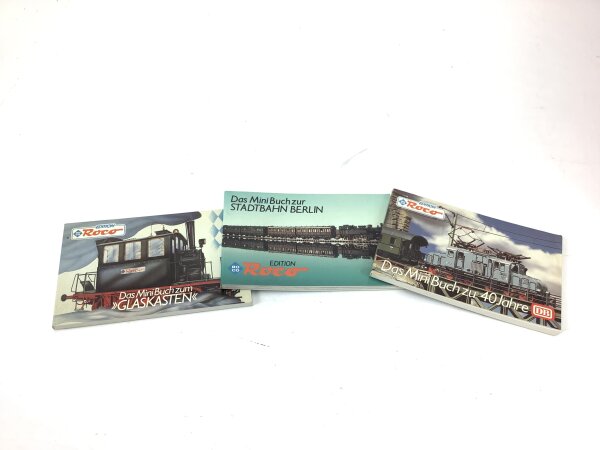 Roco 3x Minibuch ....zum Glaskasten/Stadtbahn Berlin/Das Minibuch zu 40 Jahre DB