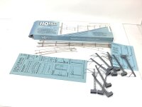 Hobbex H0 OH 100 Oberleitung 10x Flachmast mit Ausleger und Fahrdraht OVP
