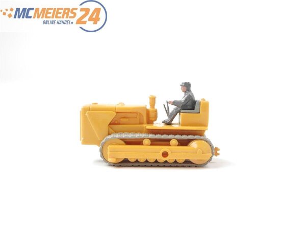Wiking H0 1102/1A Modellauto Planierraupe ohne Räumschild gelb 1:87 E73