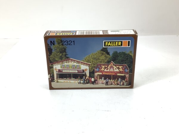 Faller N 2321 Gebäude Bausatz 2 Marktbuden Jahrmarktstände