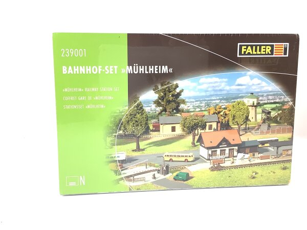 Faller N 239001 Gebäude Bausatz Bahnhof-Set Mühlheim