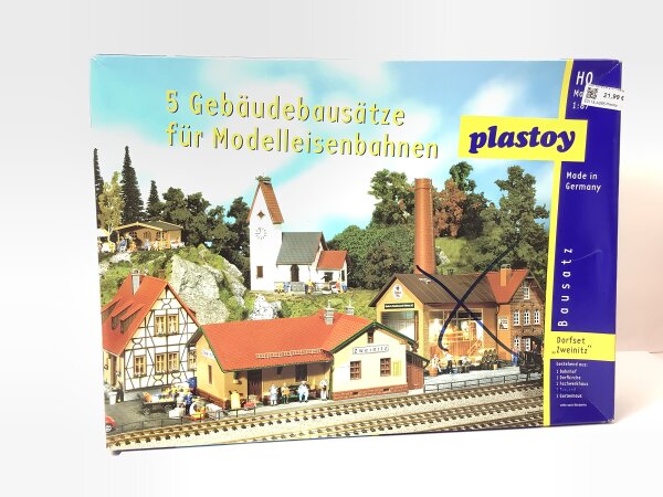 Plastoy H0 Gebäude-Bausatz Dorfset "Zweinitz" 4-tlg. 1:87