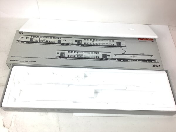 Märklin H0 26533 Leerverpackung Leerkarton OVP für Nahverkehrszug metronom