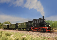 Märklin H0 26619 Zugpackung Spalter 98 307 "Glaskasten" mit Personenwagen MHI