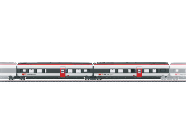 Märklin H0 43451 Personenwagen-Set 2-tlg. Ergänzungswagen 1 zum Giruno SBB LED