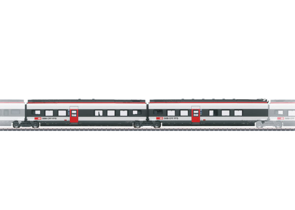 Märklin H0 43452 Personenwagen-Set 2-tlg. Ergänzungswagen 2 zum Giruno SBB LED