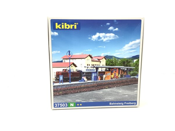 Kibri N 37503 Gebäude Bausatz Bahnsteig Freiberg mit Beleuchtung  LED OVP