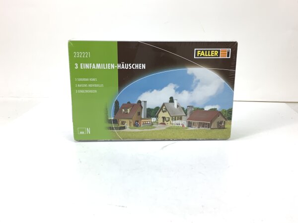Faller N 232221  Gebäude Bausatz 3 Einfamilien-Häuschen OVP