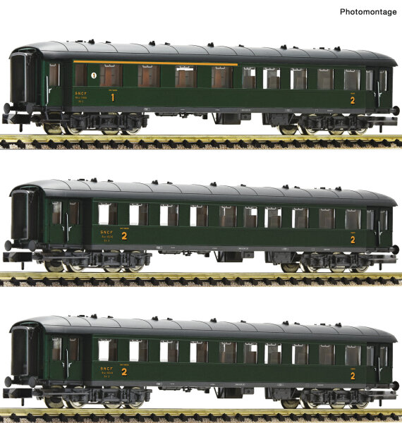 Fleischmann Spur N 6260067  3-tlg. Personenzug SNCF grün Ep. III