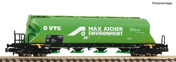 Fleischmann Spur N 6660124 Güterwagen Staubsilowagen! VTG! gruen Ep. V