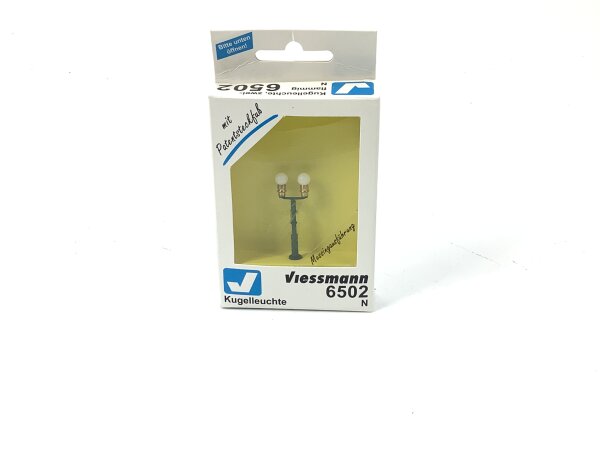 Viessmann 6502 N Kugelleuchte zweiflammig, grün, 2 LEDs warmweiß OVP