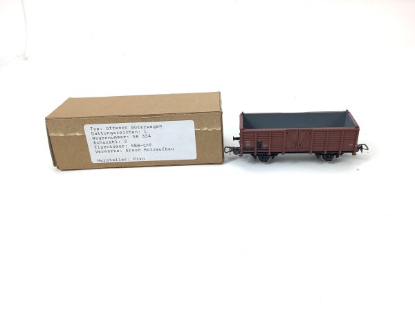 Piko H0 5/6443/170 offener Güterwagen Hochbordwagen 58 334 braun SBB-CFF