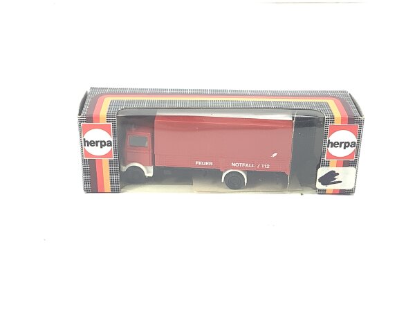 Herpa H0 814 302 Modellauto LKW MB Pritsche/Plane Feuerwehr 1:87 OVP