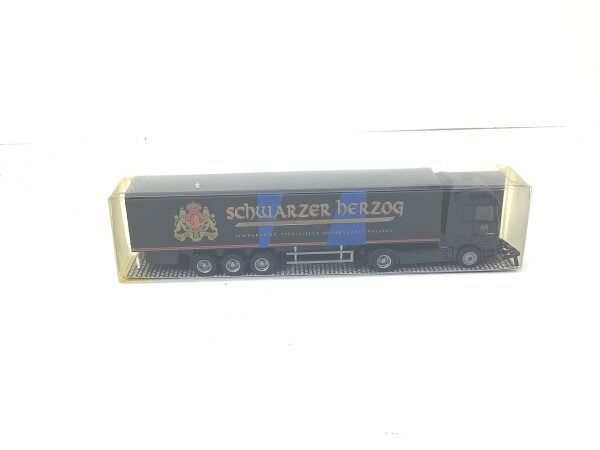 Albedo H0 Modellauto LKW MB Actros Koffersattelzug "schwarzer herzog" 1:87 OVP