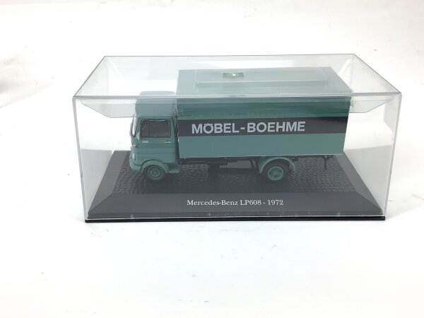 Atlas Modellauto LKW MB LP608 Koffer "Möbel-Boehme" von 1972 / 1:43