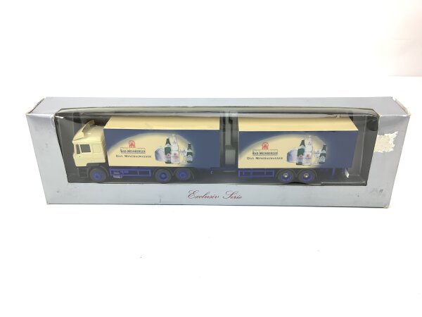 Herpa H0 Modellauto LKW MAN Kofferhängerzug "Bad Meinberger" 1:87