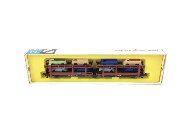 Arnold N 0499 Güterwagen Doppelstock-Autotransportwagen 3 Achsen beladen DB /OVP