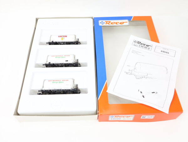 Roco H0 44049 Güterwagen Set 3-tlg. Kesselwagen "Dortmunder Union" / NEM OVP