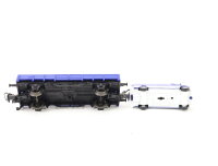 Märklin H0 00758-08 Güterwagen Niederbordwagen Einsatzwagen THW blau OVP