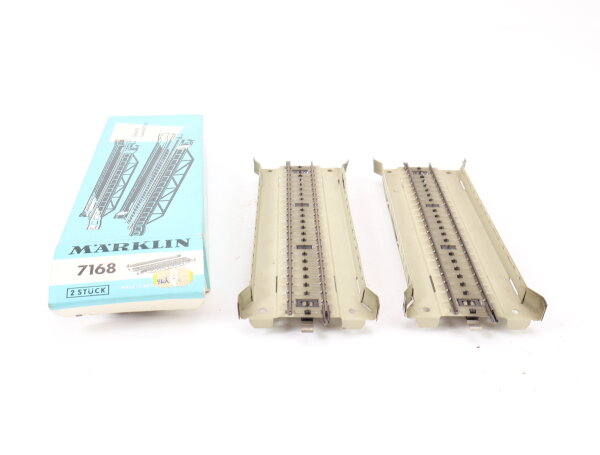 Märklin H0 7168 2x Rampenstück gerade für M-Gleis / Blech OVP