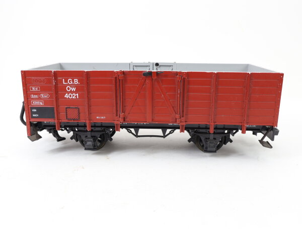 LGB Spur G 4021 offener Güterwagen Hochbordwagen Ow 4021 braun
